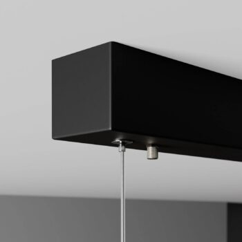 Quitani LED závesné svietidlo Lexa, dub/čierna, dĺžka 118 cm