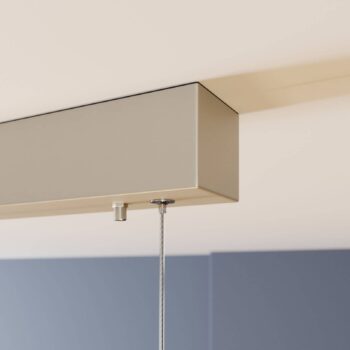 Quitani LED závesné svietidlo Lexa, dub/nikel, dĺžka 118 cm