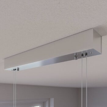 Quitani LED závesné svietidlo Lise, prírodný dub, dĺžka 158 cm