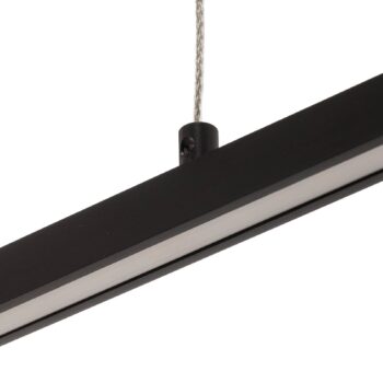 Quitani LED závesné svietidlo Tolu, čierne, dĺžka 178 cm