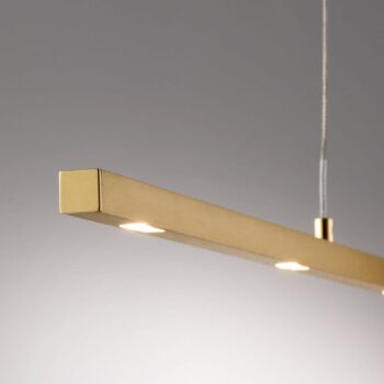 Quitani LED závesné svietidlo Tolu, dĺžka 119 cm, mosadz