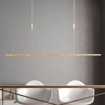 Quitani LED závesné svietidlo Tolu, dĺžka 119 cm, mosadz