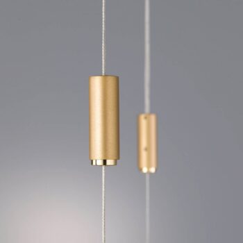 Quitani LED závesné svietidlo Tolu, dĺžka 119 cm, mosadz