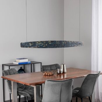 Quitani Lysia LED prívesok, oxidovaný/čierny, 148 cm