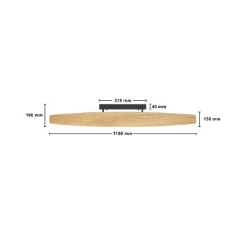 Quitani Persida LED stropné svietidlo, 118 cm, dub, 2 700 K