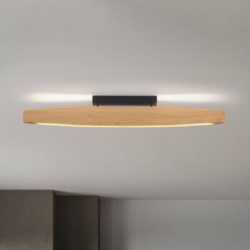 Quitani Persida LED stropné svietidlo, 118 cm, dub, 2 700 K