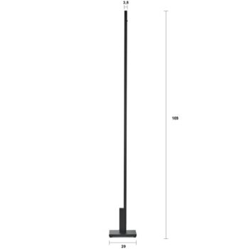 Quitani Talon LED stojacia lampa eloxovaná čierna matná