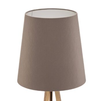 Quitani statívová stojacia lampa Jata, drevo, plsť, sivá