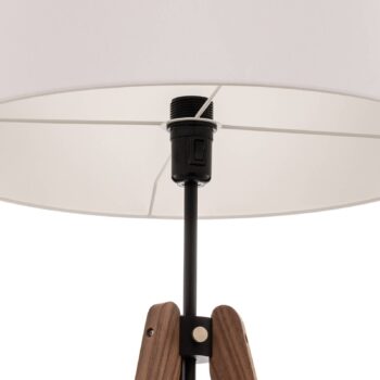 Quitani stojacia lampa Reba, trojnožka, chintz biela