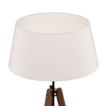 Quitani stojacia lampa Reba, trojnožka, chintz biela