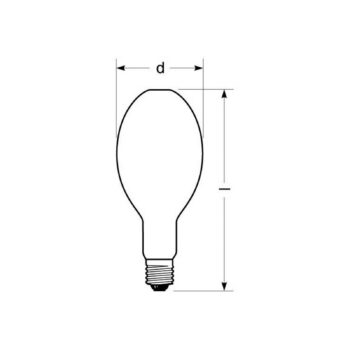 RADIUM Halogénová výbojka E40 1000W HRI-E NSC/F, opálová