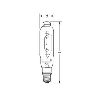 RADIUM Halogenová výbojka E40 1000W HRI-T D číra