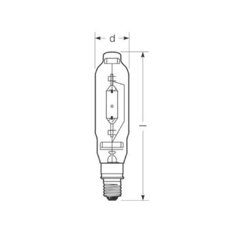 RADIUM Halogénová výbojka E40 1950W HRI-T N číra