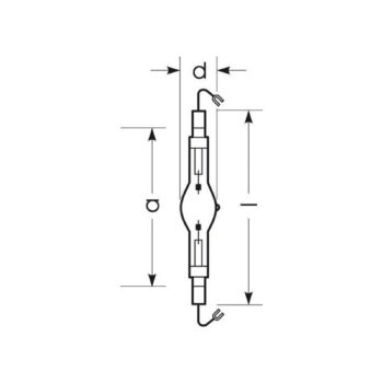 RADIUM Halogénová výbojka K12s 1000W HRI-TS NDL/S