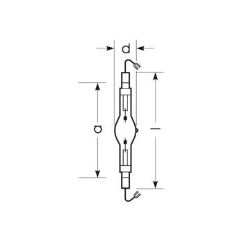 RADIUM Halogénová výbojka K12s 2080W HRI-TS D/S/ECG