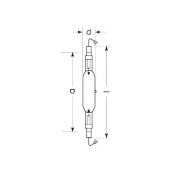 RADIUM Halogénová výbojka K12s 2150W HRI-TS N/L číra
