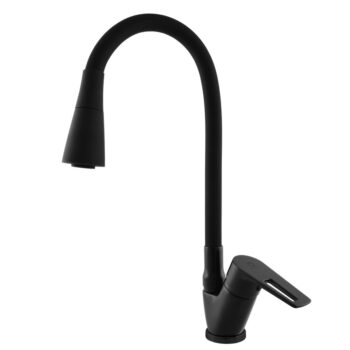 RAV Slezák RAV Slezák - Vodovodné batérie drezová s flexibilným ramienkom so sprchou COLORADO, Farba: čierna matná, Rozmer: 1/2 '' CO206.5 / 13cm