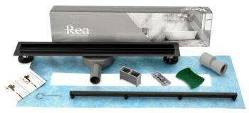 REA - Lineárne odtokový žľab Neo Slim 800 Pro čierny (REA-G8902) 2. jakost
