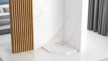 REA - Päťuholníková sprchová vanička Diamond 90x90 biela REA-K6522