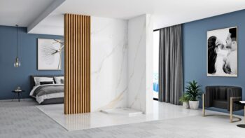 REA - Päťuholníková sprchová vanička Diamond 90x90 biela REA-K6522