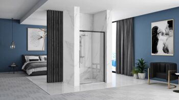 REA - Posuvné sprchové dvere Solar L/P 140 černé REA-K6359