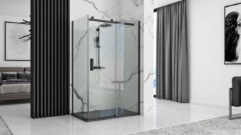 REA - Sprchová vanička Stone 80x120x4 čierna REA-K9602