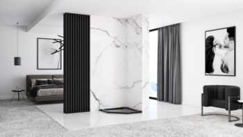 REA - Sprchovací kút Diamond 80x80 čierny matný REA-K6900