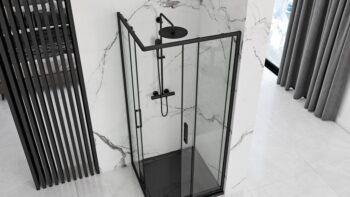 REA - Sprchovací kút Punto 80x80 čierny REA-K4800
