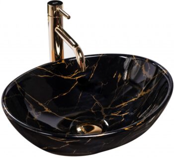 REA - UMÝVADLO NA DOSKU SOFIA BLACK MARBLE REA-U5611