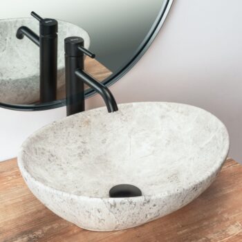 REA - Umývadlo na dosku Sofia Light Stone 41x34,5 REA-U0165