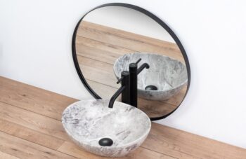 REA - Umývadlo na dosku Sofia Stone Marble 41x34,5 REA-U9908