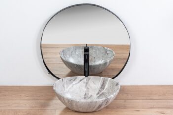 REA - Umývadlo na dosku Sofia Stone Marble 41x34,5 REA-U9908