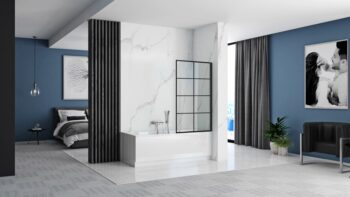 REA - Vaňová zástena Lagos-1 Fix 70 čierna REA-K4560