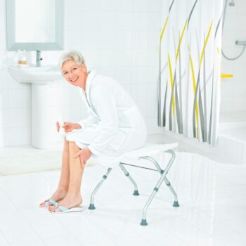 RIDDER - HANDICAP Kúpeľňová stolička, sklopná, biela A0050301