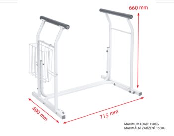 RIDDER - HANDICAP Oporný systém madiel u WC, biele A0110101