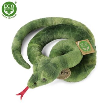 Rappa Plyšový had zelený 90 cm ECO-FRIENDLY
