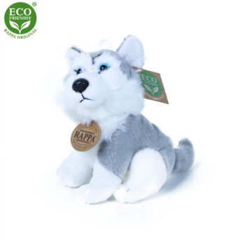 Rappa Plyšový pes husky 16 cm ECO-FRIENDLY