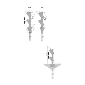 Reflektor LED Duo Spot 2 x 3 W, čierny, 4 000 K