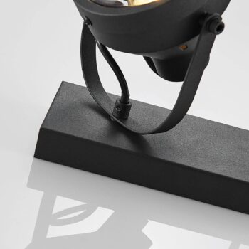 Reflektorová stropná lampa Henega čierna, 2 svetlá