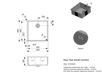 Reginox Reginox - Nerezový drez New York 40x40, sitko comfort R27639
