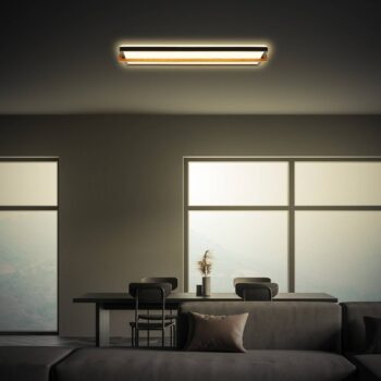 Remsa LED stropné svietidlo, 20x60,5 cm, plast, čierna