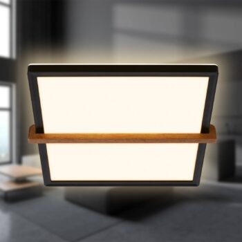 Remsa LED stropné svietidlo, 29x31,5 cm, plast, čierna