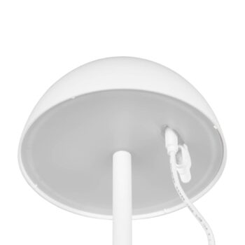 Ricardo LED stolná lampa s dobíjaním, biela, výška 30 cm, plast