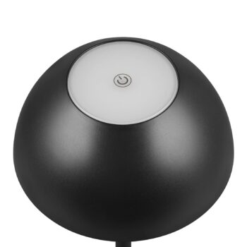 Ricardo LED stolná lampa s dobíjaním, čierna, výška 30 cm, plast