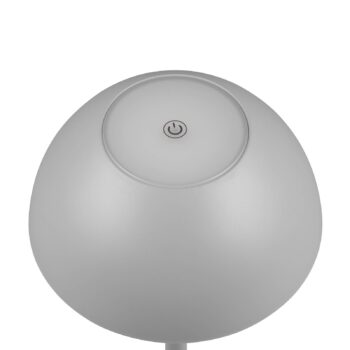 Ricardo LED stolová lampa s dobíjaním, sivá, výška 30 cm, plast