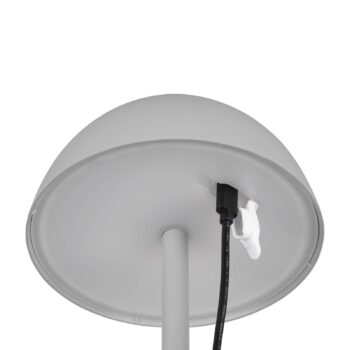 Ricardo LED stolová lampa s dobíjaním, sivá, výška 30 cm, plast