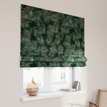 Rímska roleta Capri, Naturhvid med print, Velvet, 704-21