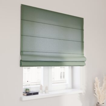 Rímska roleta Capri, matná zelená, Linen, 159-08