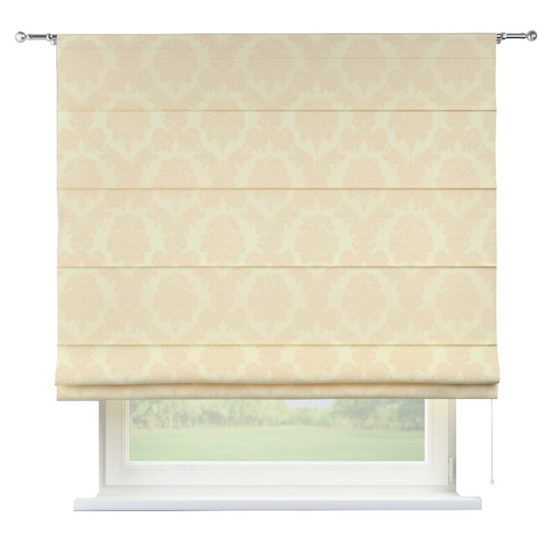 Rímska roleta Torino, béžová tkanina s vytkaným ornamentom , Damasco, 613-01 Rímska roleta Torino, béžová tkanina s vytkaným ornamentom , Damasco, 613-01