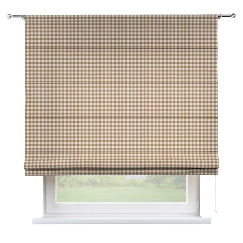 Rímska roleta Torino, béžovo-biele káro, Quadro, 136-06 Rímska roleta Torino, béžovo-biele káro, Quadro, 136-06